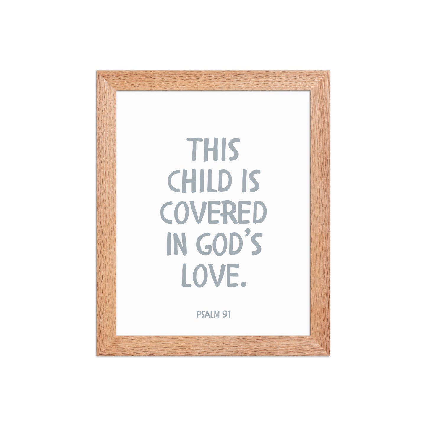 Psalm 91 Verse - A Soft Nursery Wall Art Print