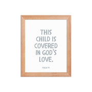 Psalm 91 Verse - A Soft Nursery Wall Art Print