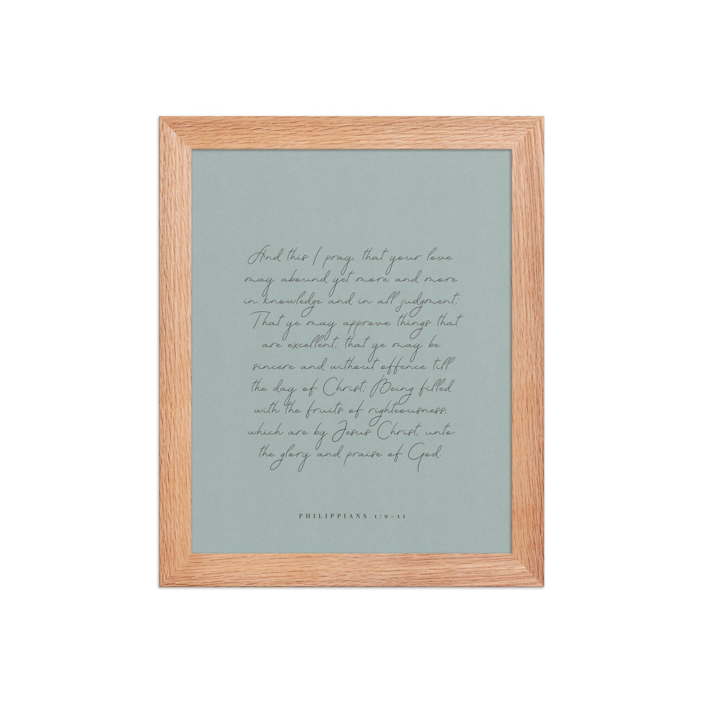 “Abound in Love” – Philippians 1:9–11 KJV Scripture Wall Art
