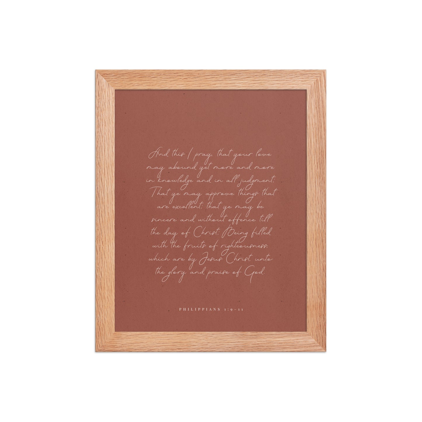 “Abound in Love” – Philippians 1:9–11 KJV Scripture Wall Art