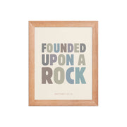 Matthew 7:24-25 Wall Art - "Founded Upon a Rock" Framed print    Black / 8″×10″-Black / 11″×14″-Black / 12″×16″-Black / 12″×18″-Black / 16″×20″ 