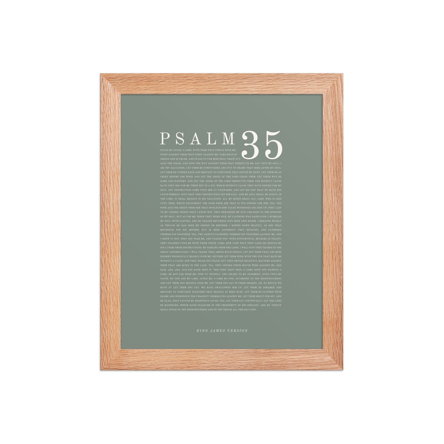 Psalm 35 Full Chapter Wall Art | Complete Scripture Print