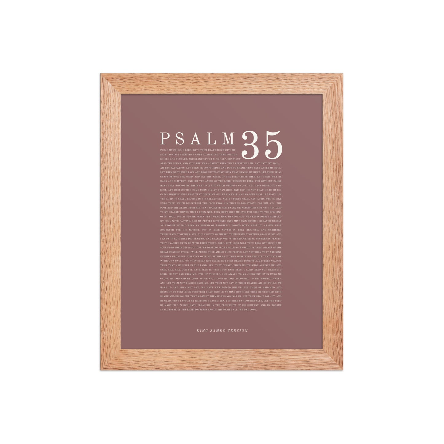 Psalm 35 Full Chapter Wall Art | Complete Scripture Print