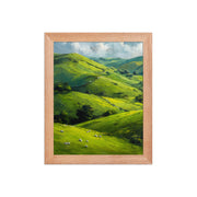 He Left the 99 Jesus and lamb Christian wall art in a framed poster studio mockup.