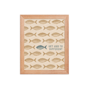 Get Used To Different Christian wall art — Matte Red Oak Frame / 8″×10″ portrait mockup