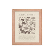 Jeremiah 29:11 - Floral On Beige  