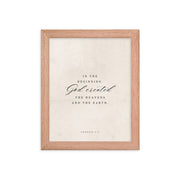 Genesis Verse 1:1 on a Beige Background  