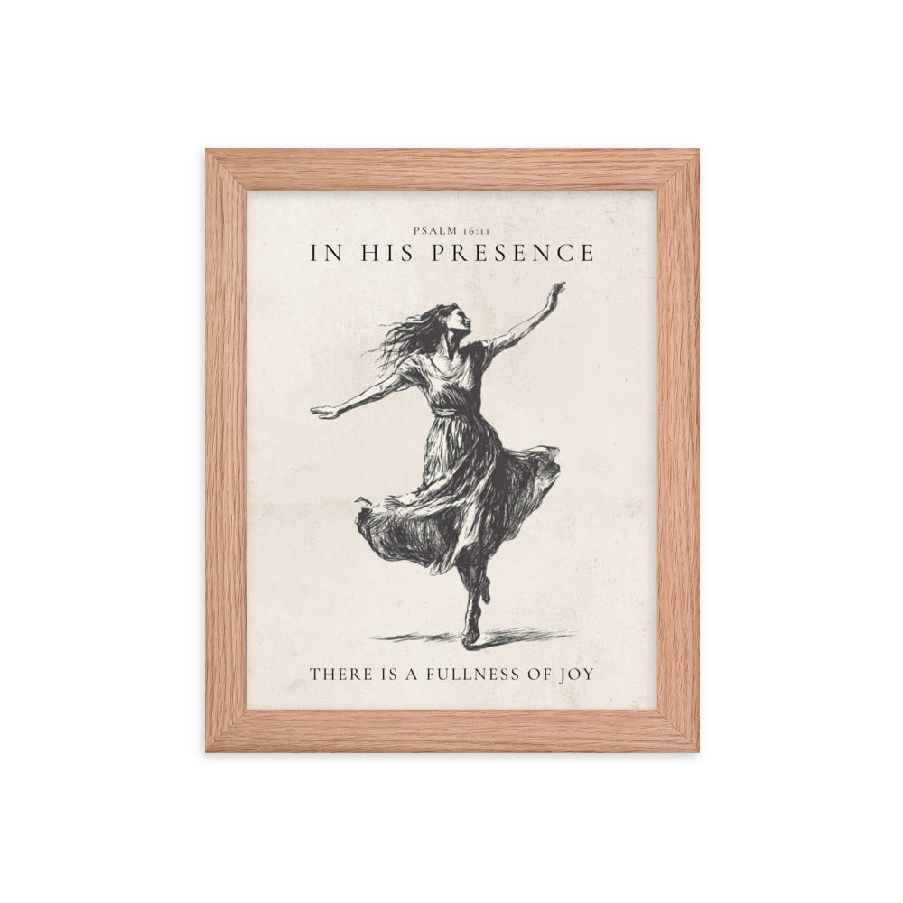 Psalm 16:11 Dancer Art On Beige Background  