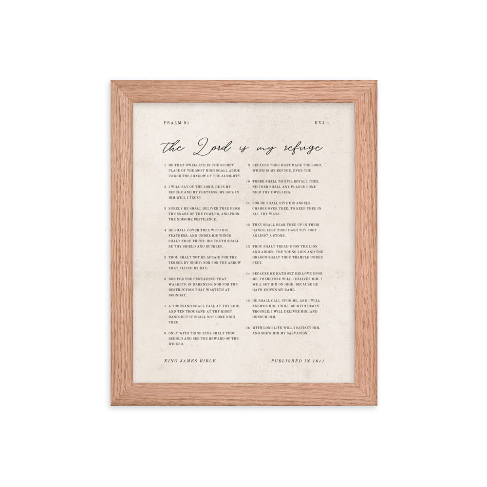 Psalm 91 KJV Entire Chapter On Beige  