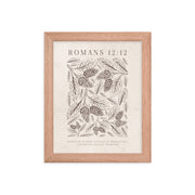 Romans 12:12 Floral On Beige  