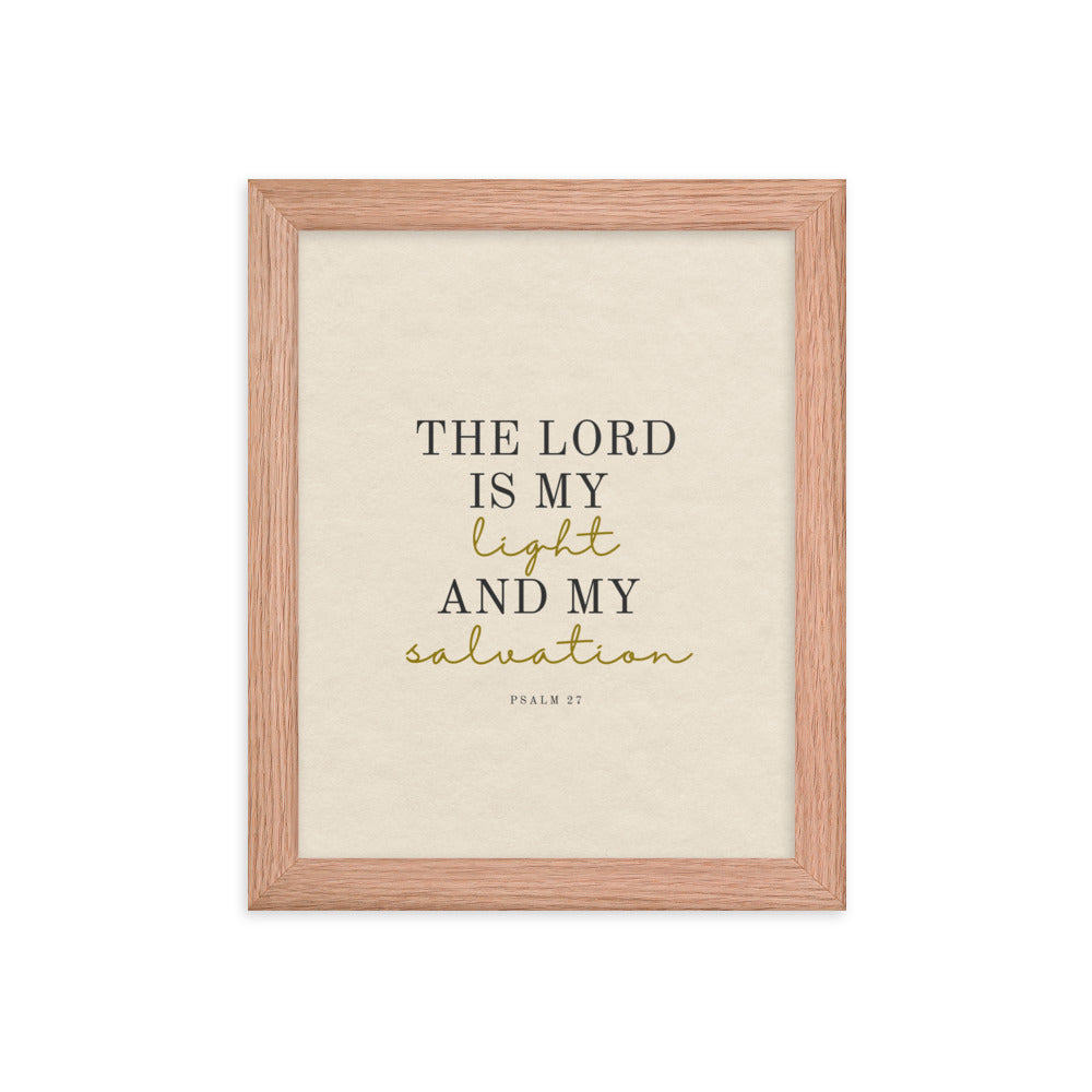 Psalm 27 Quote On light Background 8x10
