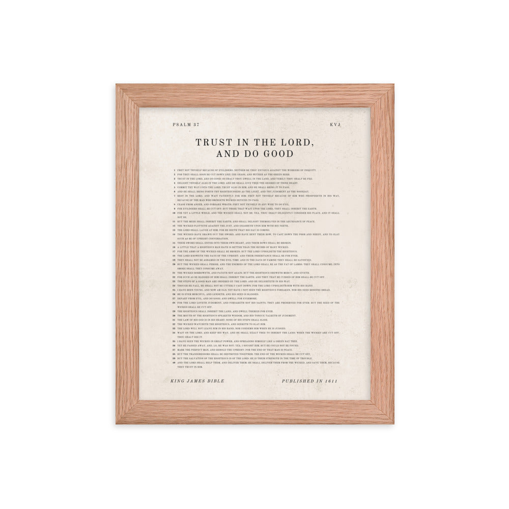 Psalm 37 Entire Chapter On Beige  