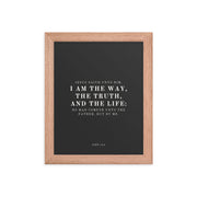 John 14:6 Black 8x10