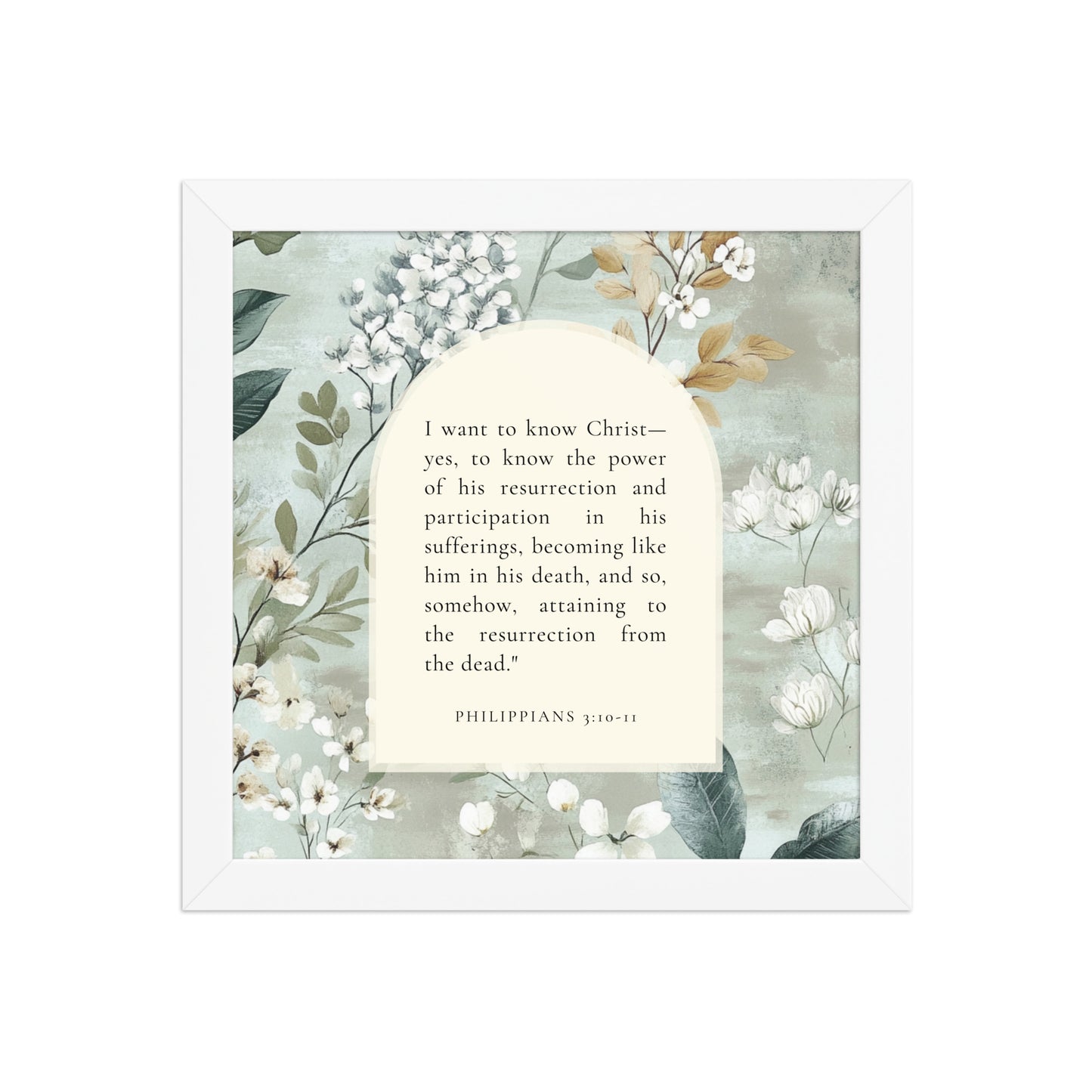 Philippians 3:10-11 –  Vintage Flower Arche  