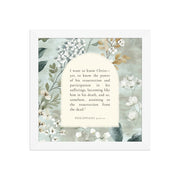 Philippians 3:10-11 –  Vintage Flower Arche  