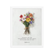 Matthew 5:9 With Flower Bouquet  
