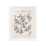 John 15:5 Vintage Floral On Beige Background  