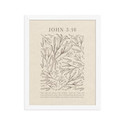John 3:16 - Black Floral Art On Beige Background    Unframed Matte Paper / 5"x7"-Unframed Matte Paper / 8″×10″-Unframed Matte Paper / 11″×14″-Unframed Matte Paper / 12″×16″-Unframed Matte Paper / 12″×18″-Unframed Matte Paper / 16″×20″-Unframed Matte Paper / A2 (16.5″×23.3″)-Unframed Matte Paper / 18″×24″-Unframed Matte Paper / 24″×36″-Unframed Matte Paper / 20"x30" 
