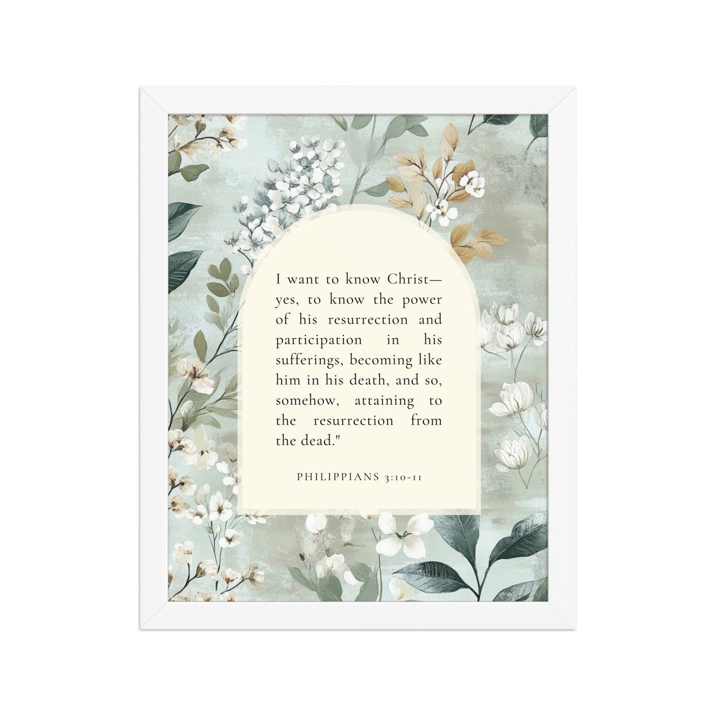 Philippians 3:10-11 –  Vintage Flower Arche  