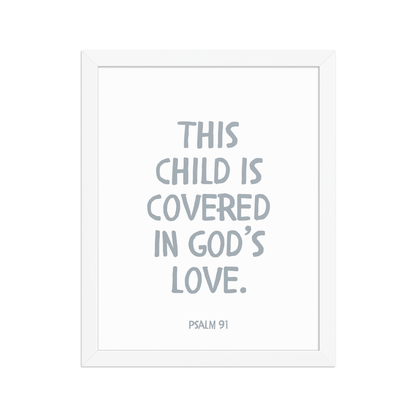 Psalm 91 Verse - A Soft Nursery Wall Art Print