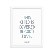 Psalm 91 Verse - A Soft Nursery Wall Art Print