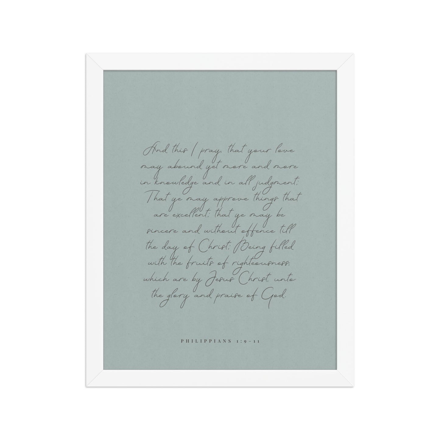 “Abound in Love” – Philippians 1:9–11 KJV Scripture Wall Art