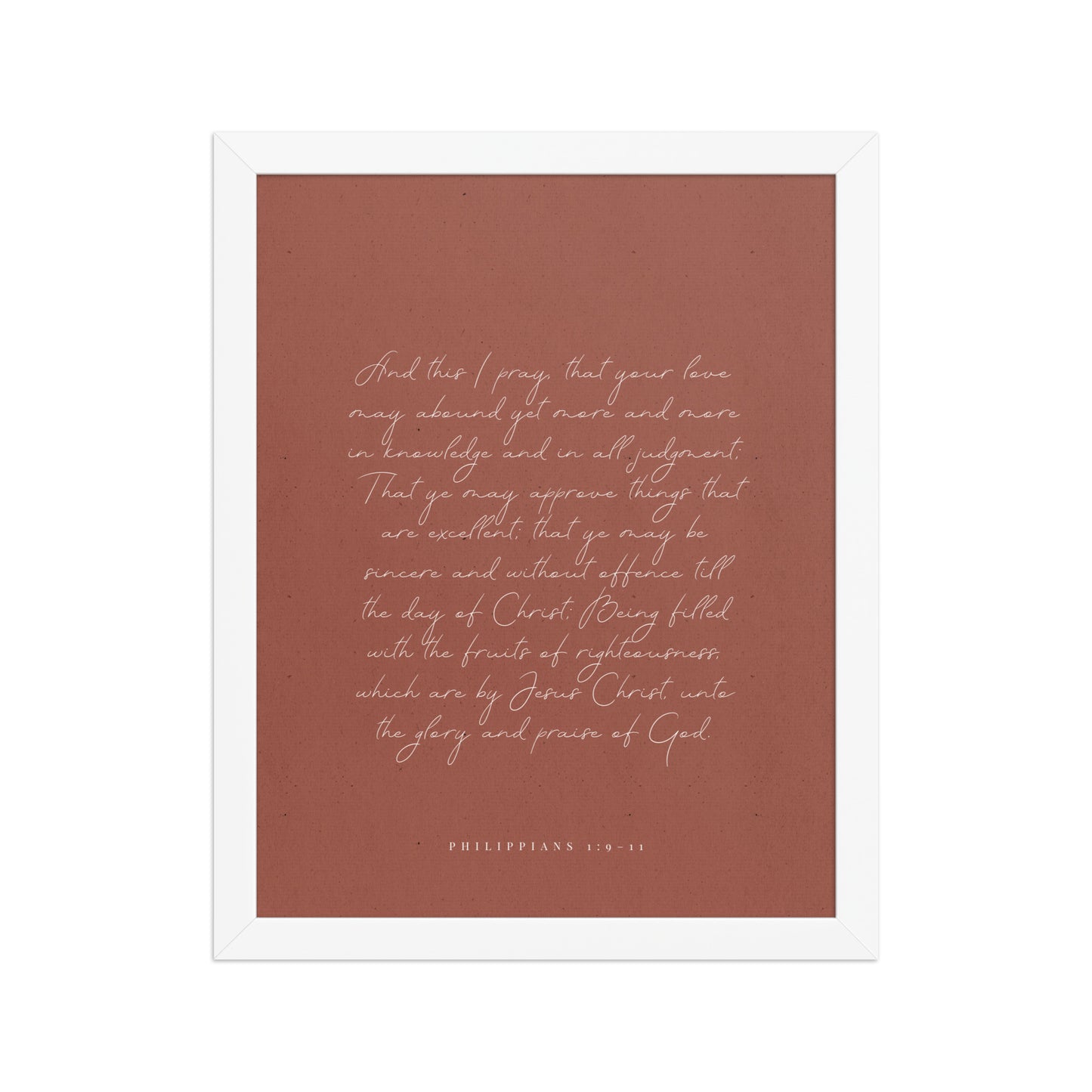 “Abound in Love” – Philippians 1:9–11 KJV Scripture Wall Art