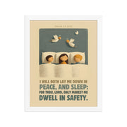 Psalm 4:8 Nursery Wall Art    Unframed Matte Paper / 8″×10″-Unframed Matte Paper / 11″×14″-Unframed Matte Paper / 12″×16″-Unframed Matte Paper / 12″×18″-Unframed Matte Paper / 16″×20″ 
