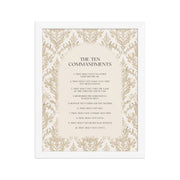 The Ten Commandments: Arch Design Print with Roman Numerals or List    Unframed Matte Paper / 8″×10″ / List-Unframed Matte Paper / 8″×10″ / Roman Numerals-Unframed Matte Paper / 11″×14″ / List-Unframed Matte Paper / 11″×14″ / Roman Numerals-Unframed Matte Paper / 12″×16″ / List 