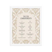 The Ten Commandments: Arch Design Print with Roman Numerals or List