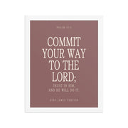 Commit Your Way: Psalm 37:5 Premium Matte Bible Verse Art    Unframed Matte Paper / 8″×10″ / Faded Brick-Unframed Matte Paper / 8″×10″ / Blush-Unframed Matte Paper / 8″×10″ / Deep Plum-Unframed Matte Paper / 8″×10″ / Mint-Unframed Matte Paper / 10″×10″ / Faded Brick 