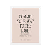 Commit Your Way: Psalm 37:5 Premium Matte Bible Verse Art