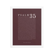 Psalm 35 Full Chapter Wall Art | Complete Scripture Print