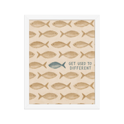 Get Used To Different Christian wall art — Matte White Frame / 11″×14″ portrait mockup