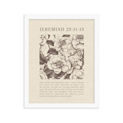 Jeremiah 29:11 - Floral On Beige  