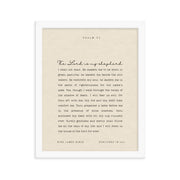 Psalm 23 On Beige Background  