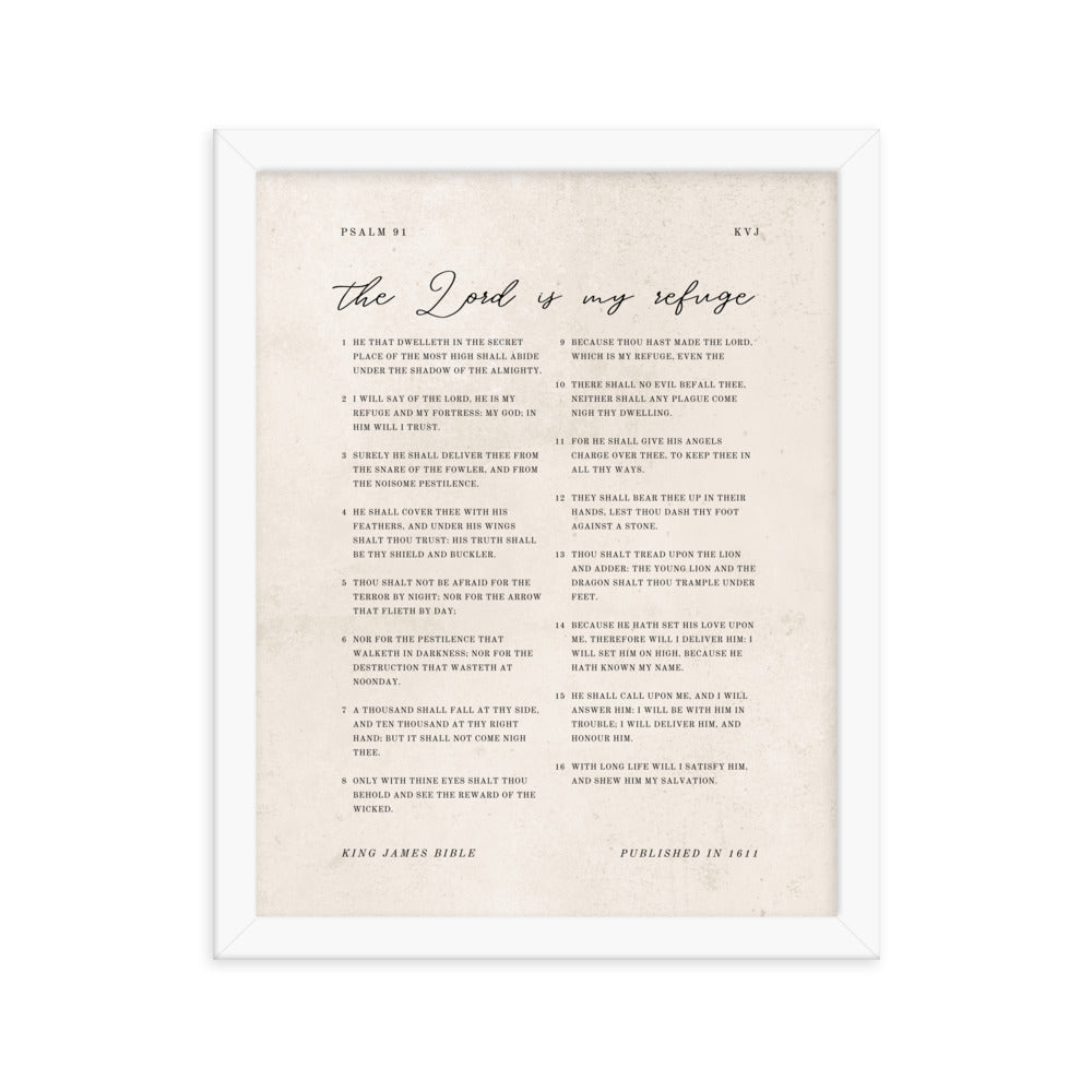 Psalm 91 KJV Entire Chapter On Beige  
