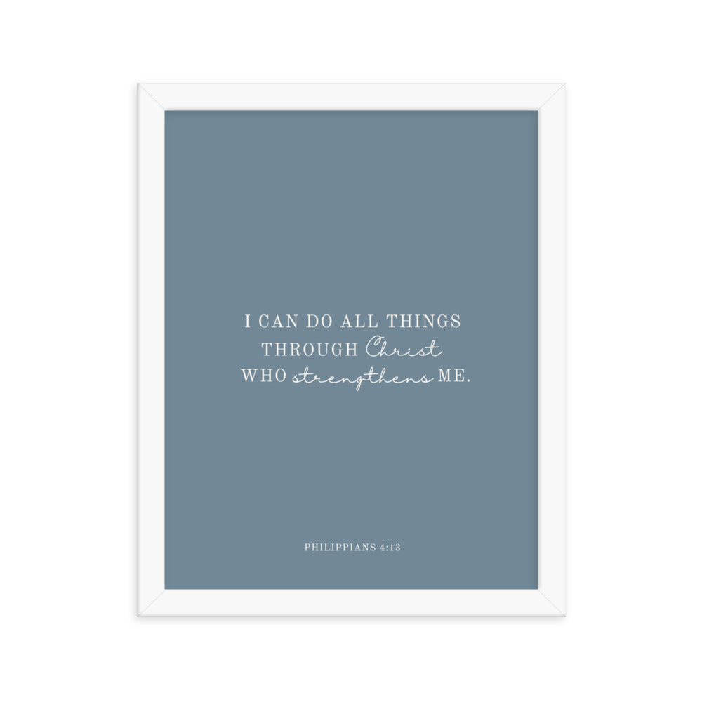 Philippians 4:13 Print - Light Blue Background  