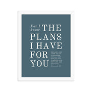 Jeremiah 29:11 Warm Blues Cadet Blue 11x14