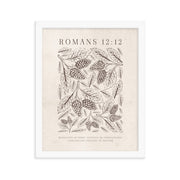Romans 12:12 Floral On Beige  