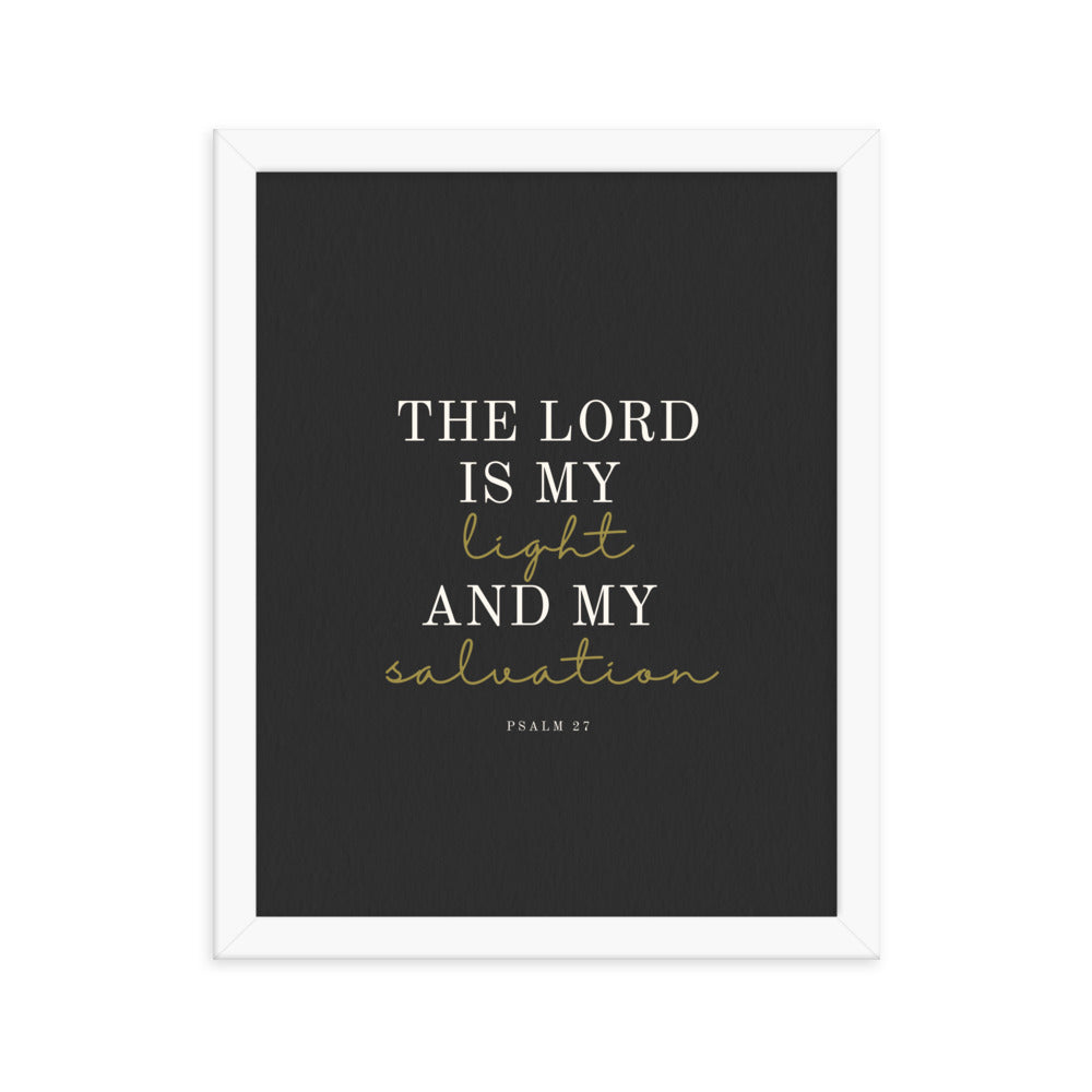 Psalm 27 Quote On Light Or Dark Background  