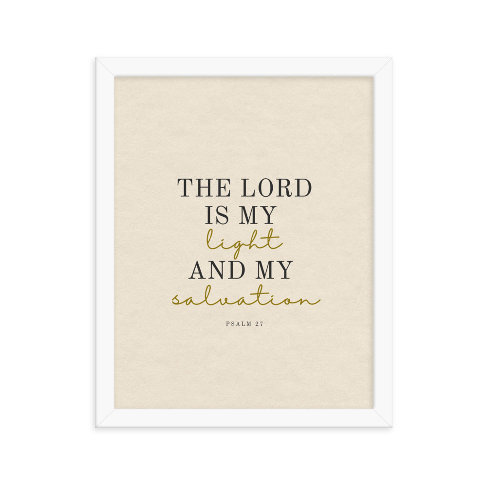 Psalm 27 Quote On light Background 11x14