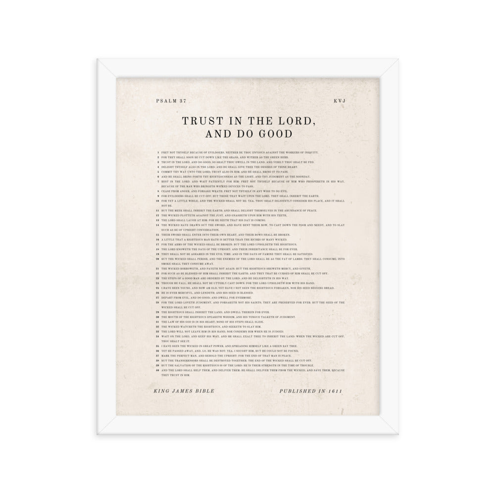 Psalm 37 Entire Chapter On Beige  