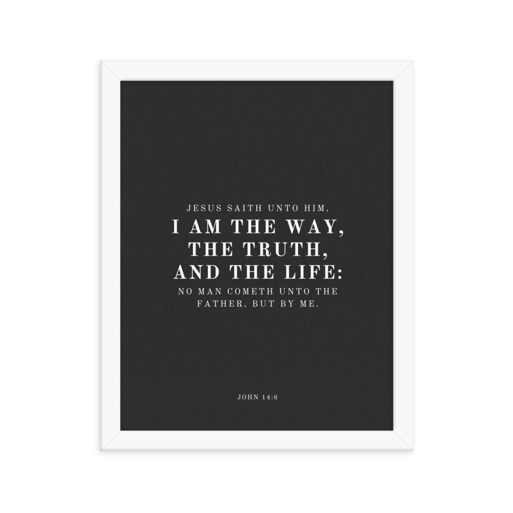John 14:6 Black 11x14