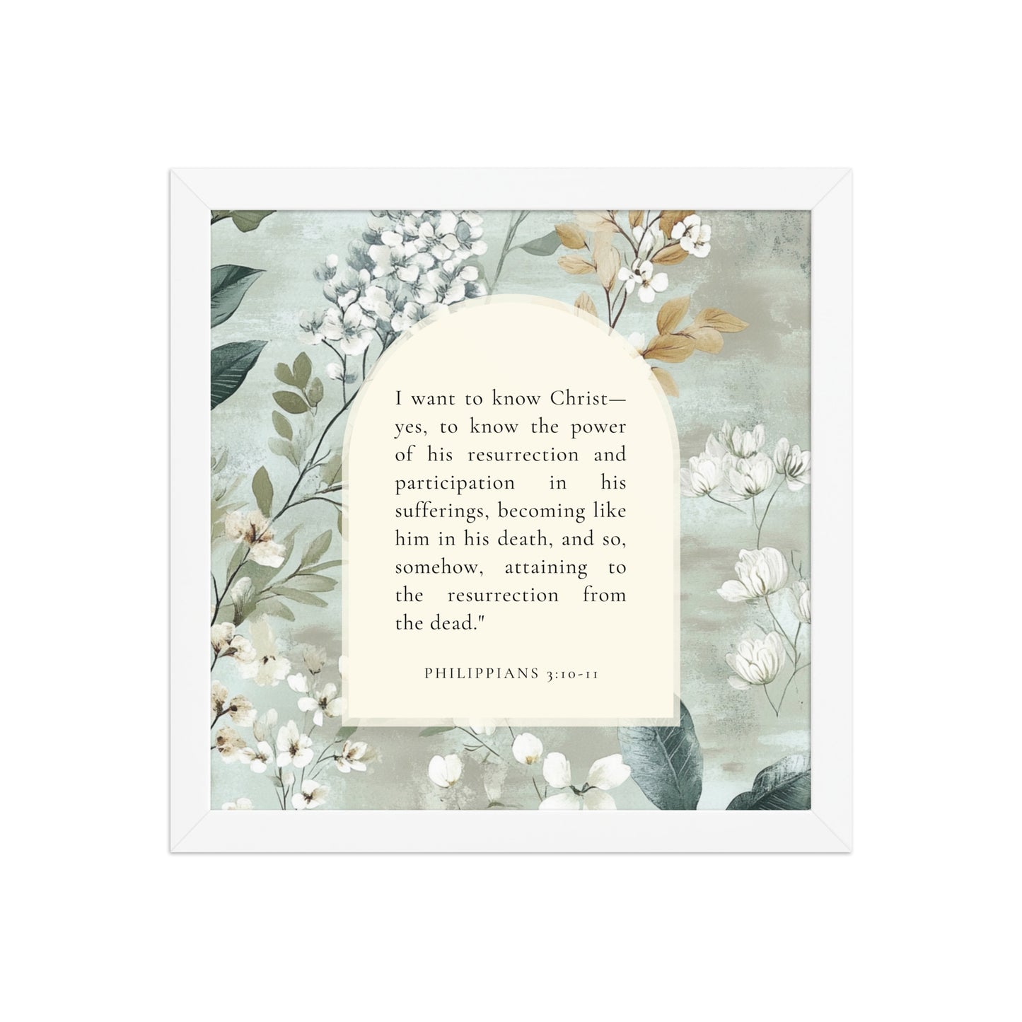 Philippians 3:10-11 –  Vintage Flower Arche  