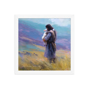 He Left the 99" Art | The Good Shepherd Jesus & Lamb Poster    Unframed Matte Paper / 8″×10″-Unframed Matte Paper / 10″×10″-Unframed Matte Paper / 11″×14″-Unframed Matte Paper / 12″×12″-Unframed Matte Paper / 12″×16″ 