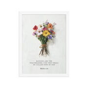 Matthew 5:9 With Flower Bouquet  