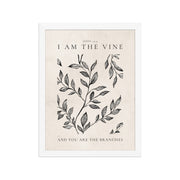John 15:5 Vintage Floral On Beige Background  