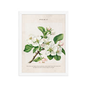 Psalm 27 Quote Vintage Floral On Beige Background  