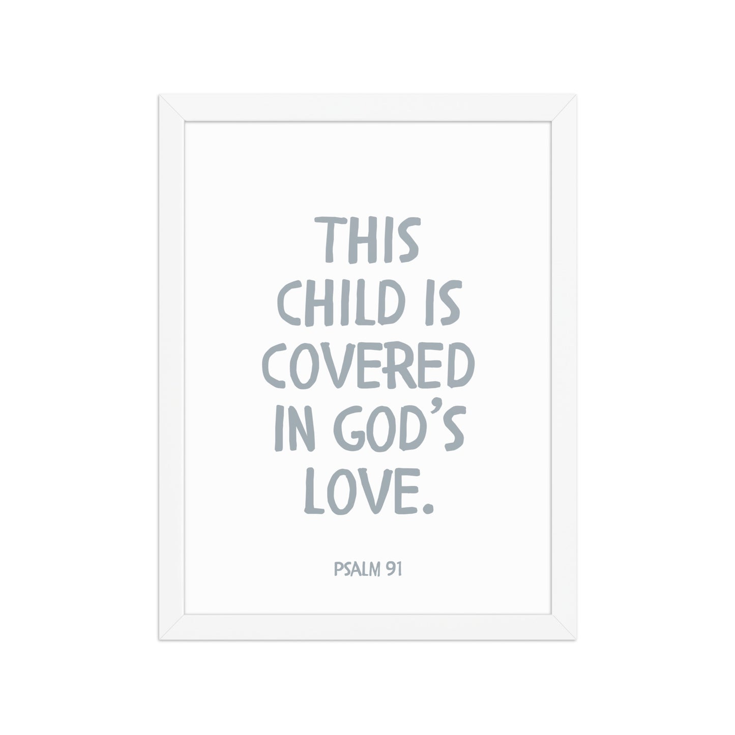 Psalm 91 Verse - A Soft Nursery Wall Art Print